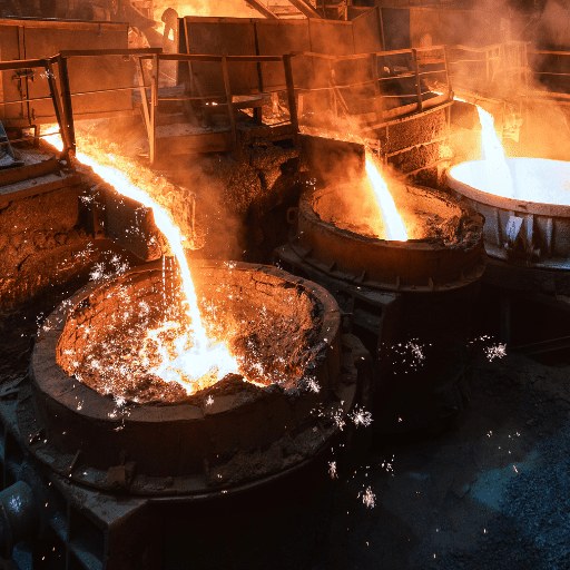Foundry metal pouring